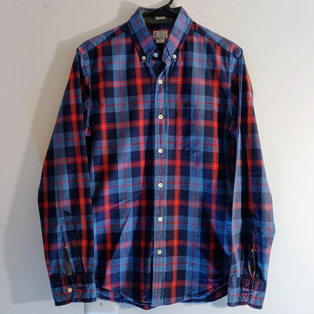 J. Crew | Slim Fit Plaid Button Down Cotton Shirt